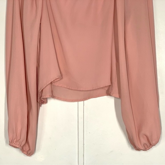 Abound Chiffon Balloon Sleeve Blouse in Peach Puff - Picture 6 of 9
